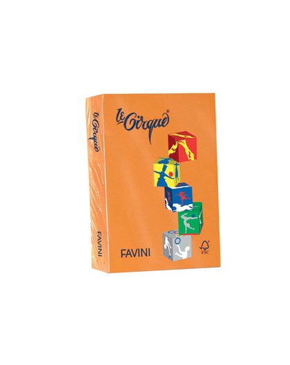 Carta LECIRQUE A4 80gr 500fg arancio 205 FAVINI