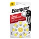 Blister 8 pile per apparecchi acustici 10 Zinc Air Energizer