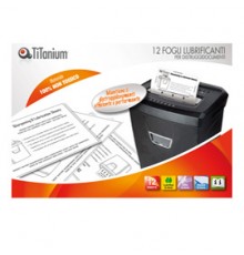 Confezione 12 fogli lubrificanti per distruggidocumenti TiTanium