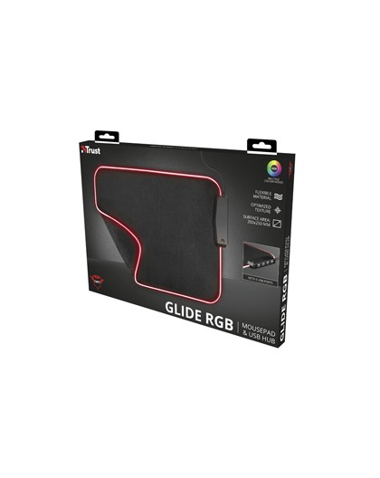 Tappetino mouse con illuminazione RGB e 4 porte USB GXT 765 GLIDE-FLEX Trust