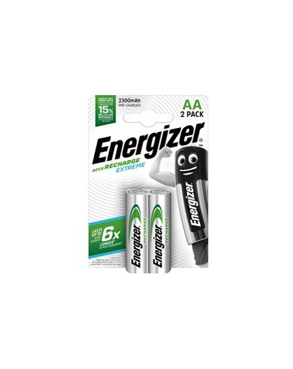 Blister 2 pile ricaricabili AA - Energizer Extreme