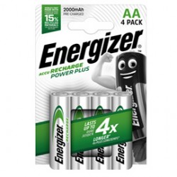 Blister 4 pile ricaricabili AA - Energizer Power Plus